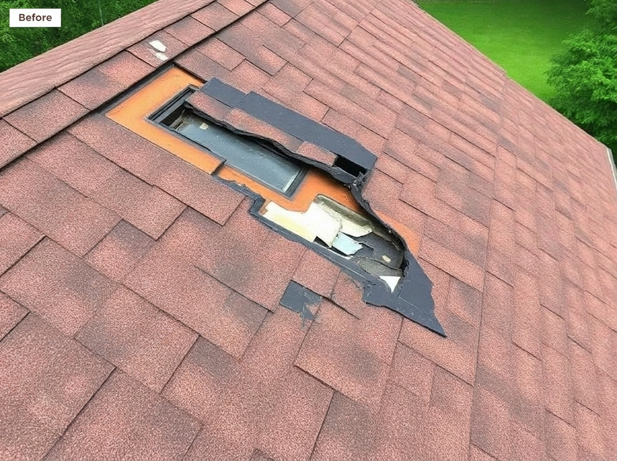 Before: Leak & flashing repair – Green Cove Springs