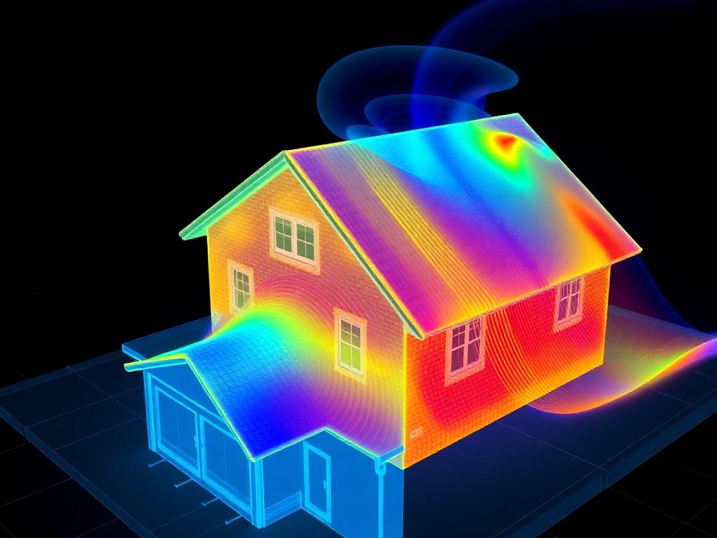 Pressure mapping across roof surfaces reveals high-stress zones invisible to the naked eye.